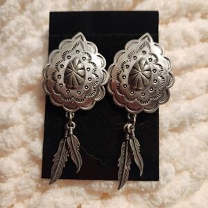 Vintage Jonette Jewlery 1988 pewter earrings